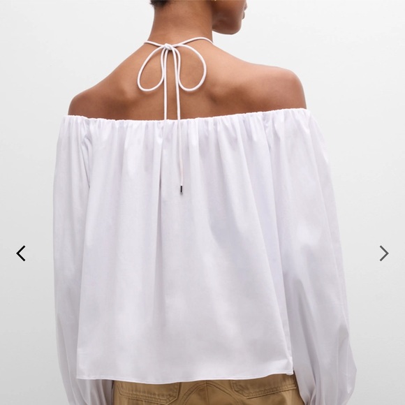 NWT Simon Miller Oleander Poplin Off-Shoulder Halter Top white blouse - Picture 3 of 6